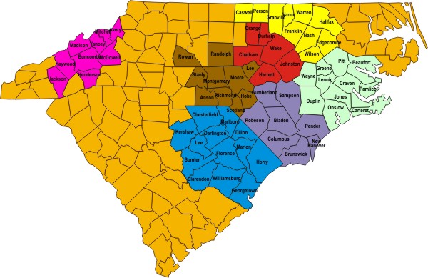 regions of nc